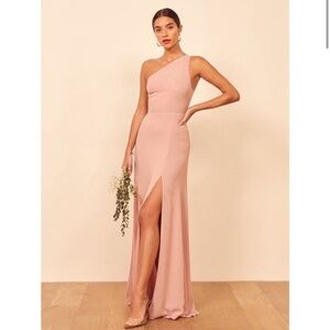 REFORMATION EVELYN ONE SHOULDER MAXI DRESS